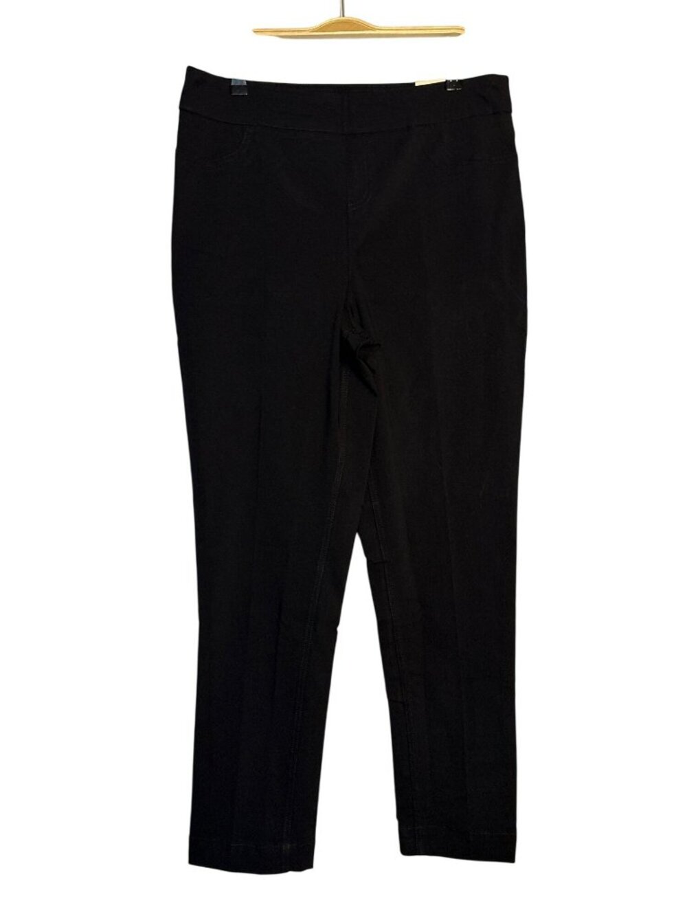 NWT Soft Surroundings Black Stretch Straight Leg Pants Size L